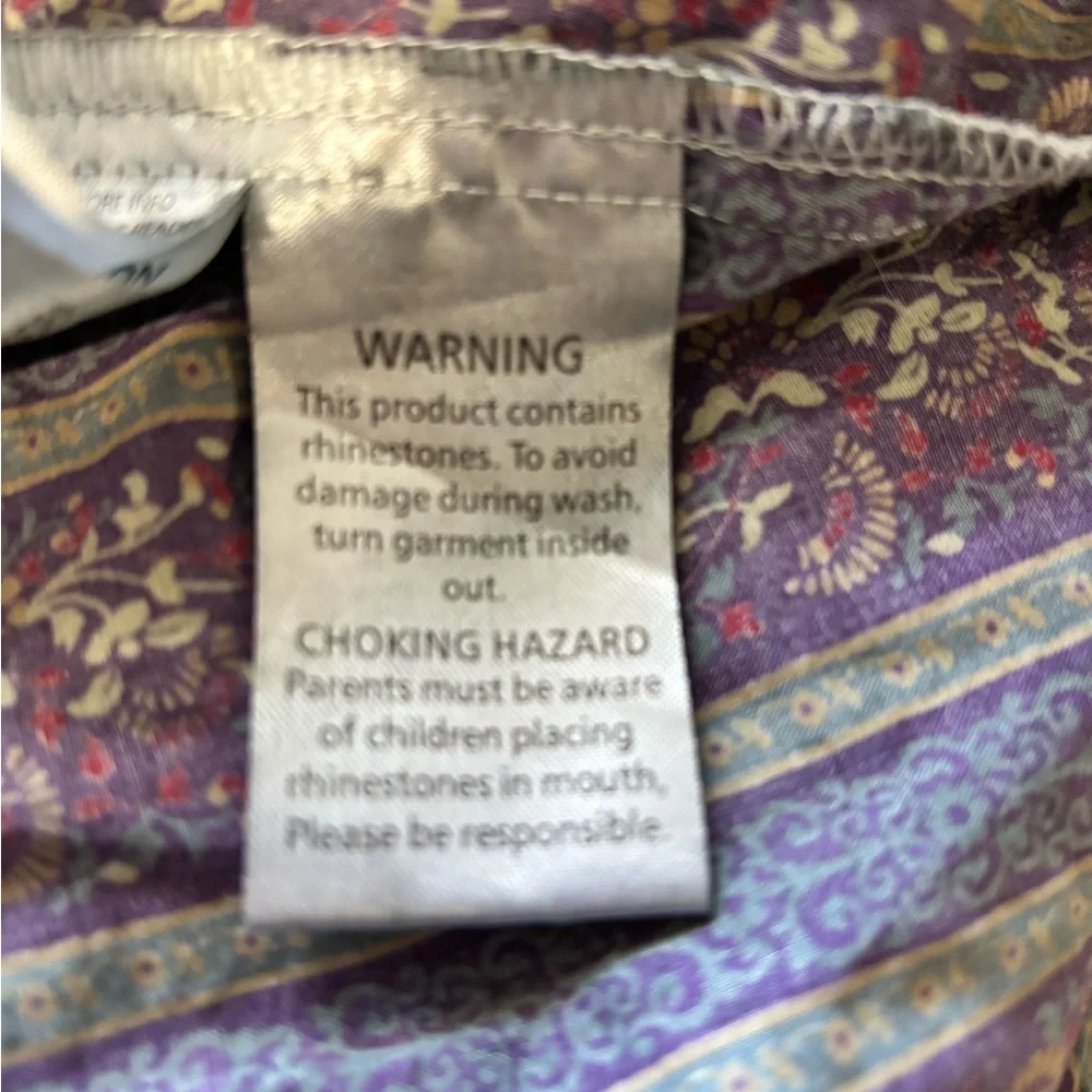 Destined To Roar Multicolor Embroidered Rhinestone Shirt - Picture 12 of 12